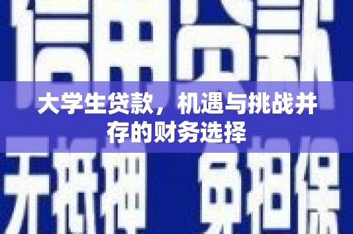 荥经大学生贷款，机遇与挑战并存的财务选择