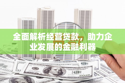 壮围全面解析经营贷款，助力企业发展的金融利器