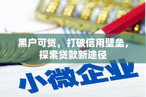 垣曲黑户可贷，打破信用壁垒，探索贷款新途径