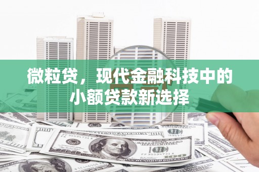 邯郸微粒贷，现代金融科技中的小额贷款新选择