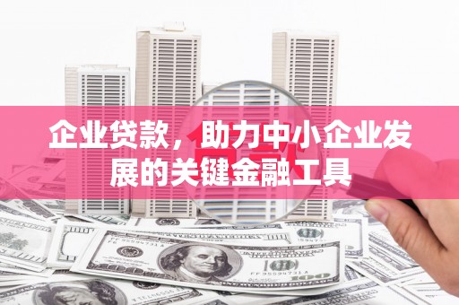 岢岚企业贷款，助力中小企业发展的关键金融工具