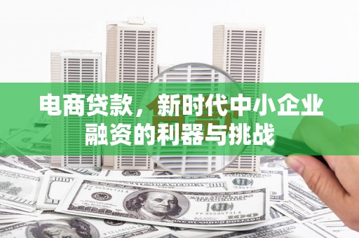 隆昌电商贷款，新时代中小企业融资的利器与挑战