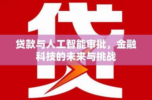 西吉贷款与人工智能审批，金融科技的未来与挑战