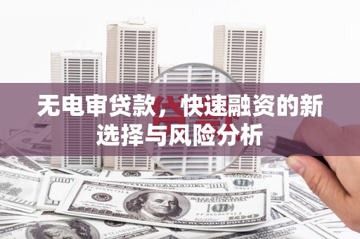 光明新区无电审贷款，快速融资的新选择与风险分析