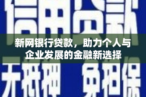 玉屏新网银行贷款，助力个人与企业发展的金融新选择