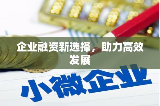 石冈企业融资新选择，助力高效发展